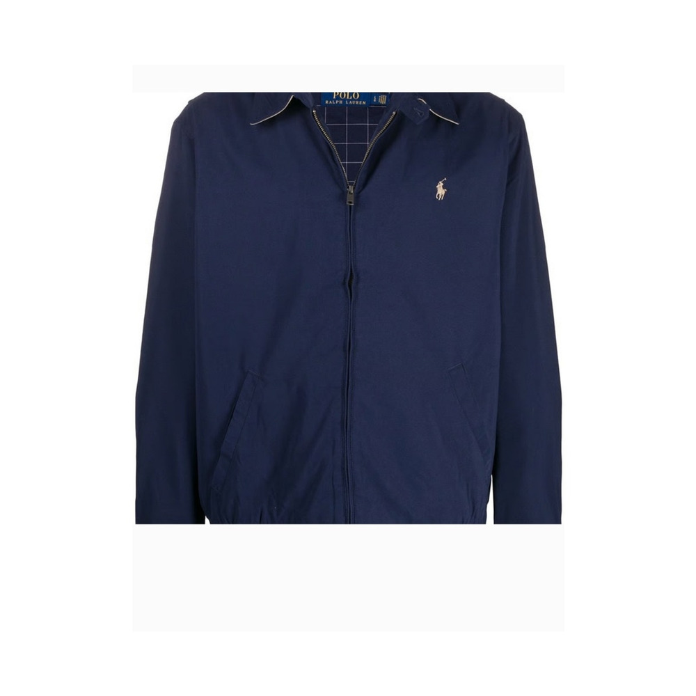 Polo Ralph Lauren Men's XXL Navy Harrington Jacket Plaid Lining Classic Preppy